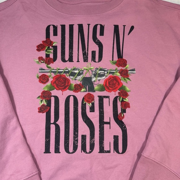 Guns N' Roses Women's Pink Crew Neck Sweater - Picture 2 of 7